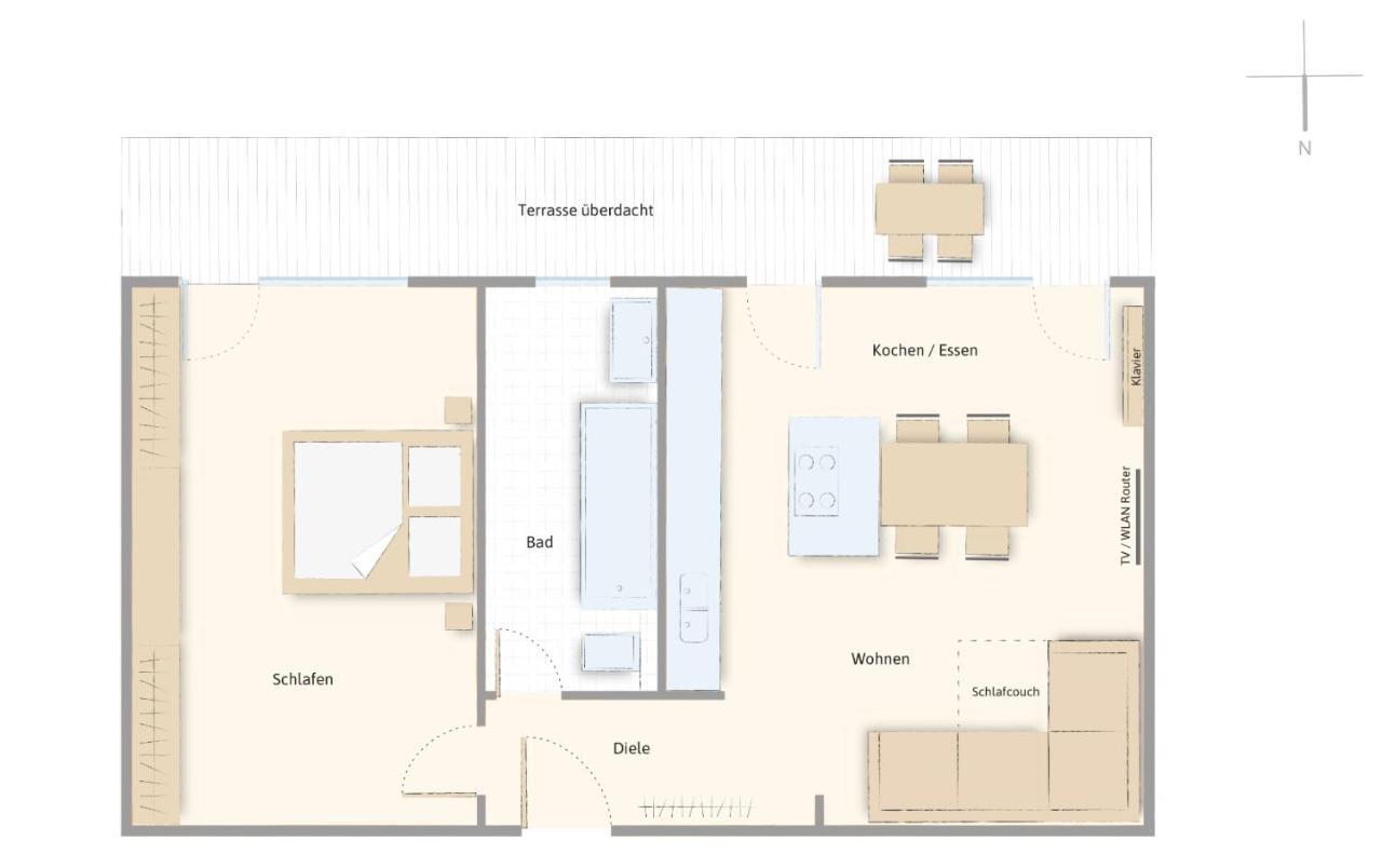 Moderne Ferienwohnung Nahe Swr Und Golfplatz 巴登-巴登 外观 照片